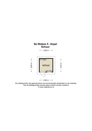 Floorplan - de Wieken 5, 8311 BC Espel